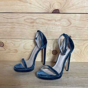 RAYE Brynne Velvet Blue Heels